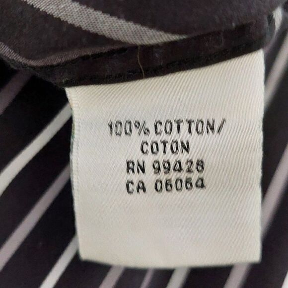 Bugatchi Size Large Shaped Fit 100% Cotton Striped Shirt - Picture 3 of 4